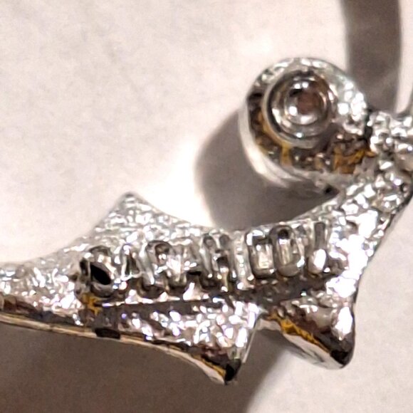 Sarah Coventry Vintage Fish Charm Necklace, Stamped, Silvertone - Picture 6 of 9